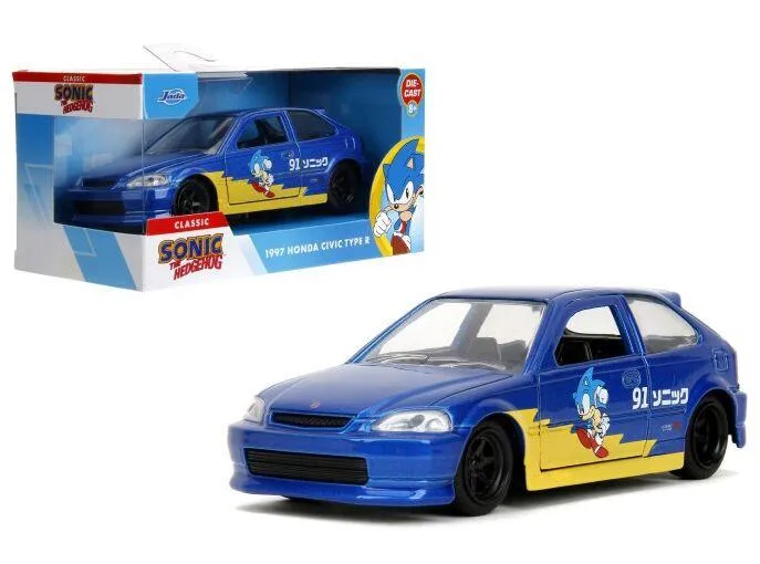 1/32 HONDA CIVIC TYPE-R BLUE HOLLYWOOD RIDES 1997
