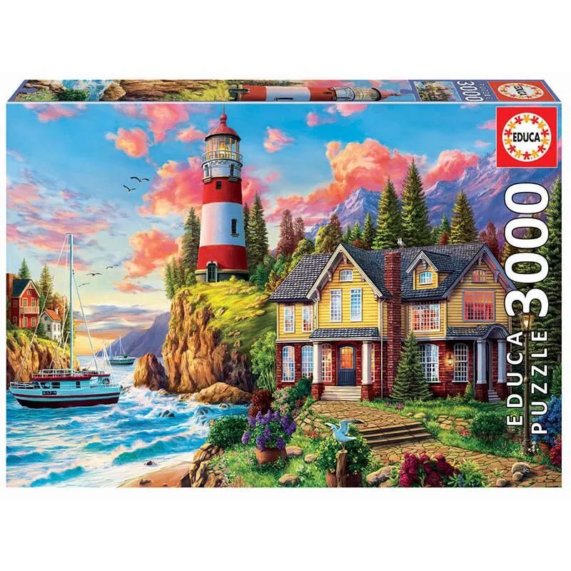 PUZZLE 3000 PHARE PRES DE L'OCEAN