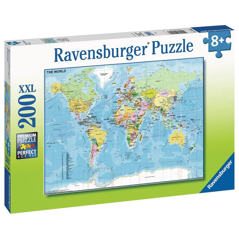 PUZZLE 200 PIECES XXL - CARTE DU MONDE