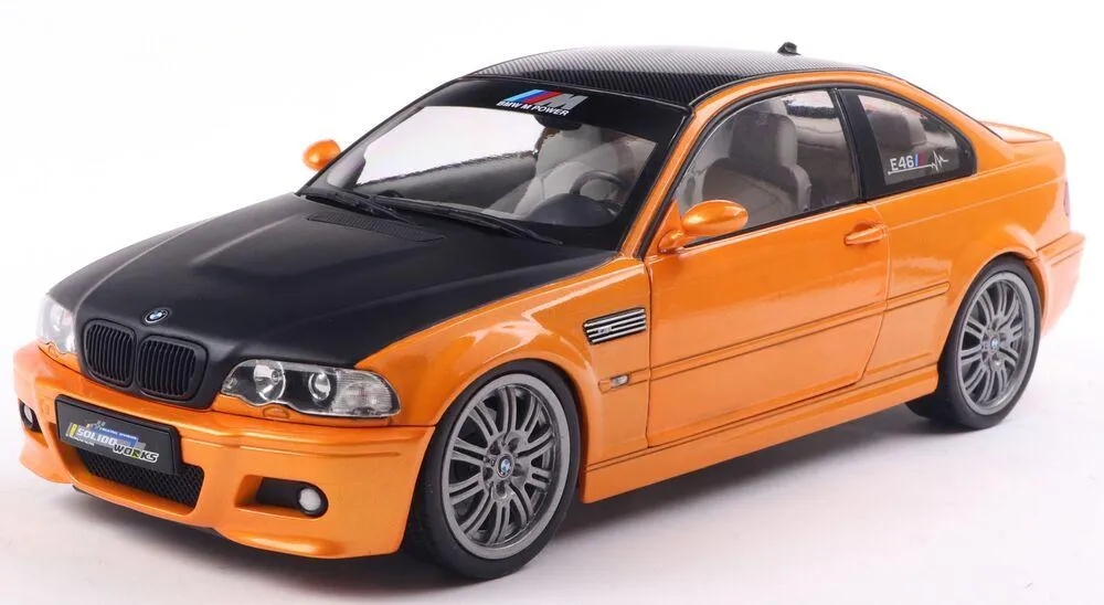 1/18 BMW E46 M3 COUPE SOLIDO WORKS ORANGE 2000
