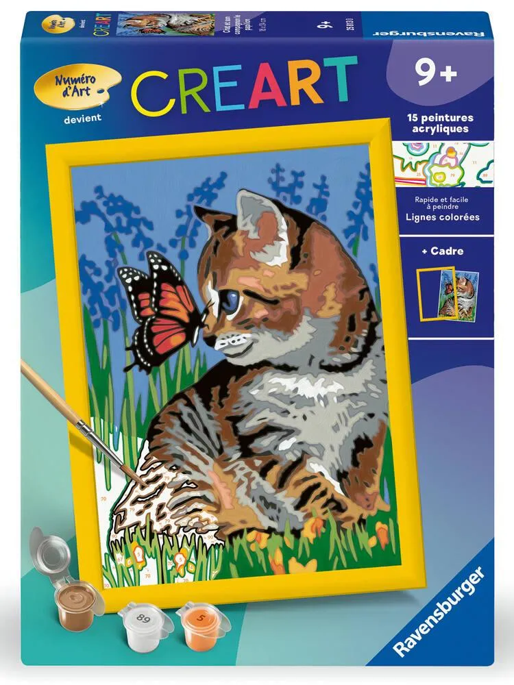 CREART KIDS  18X24CM  CHAT ET SON COMPAGNON LE PAPILLON