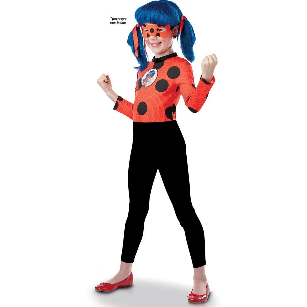 DEGUISEMENT TOP LADYBUG + LOUP - MIRACULOUS - TAILLE UNIQUE 5-8 ANS