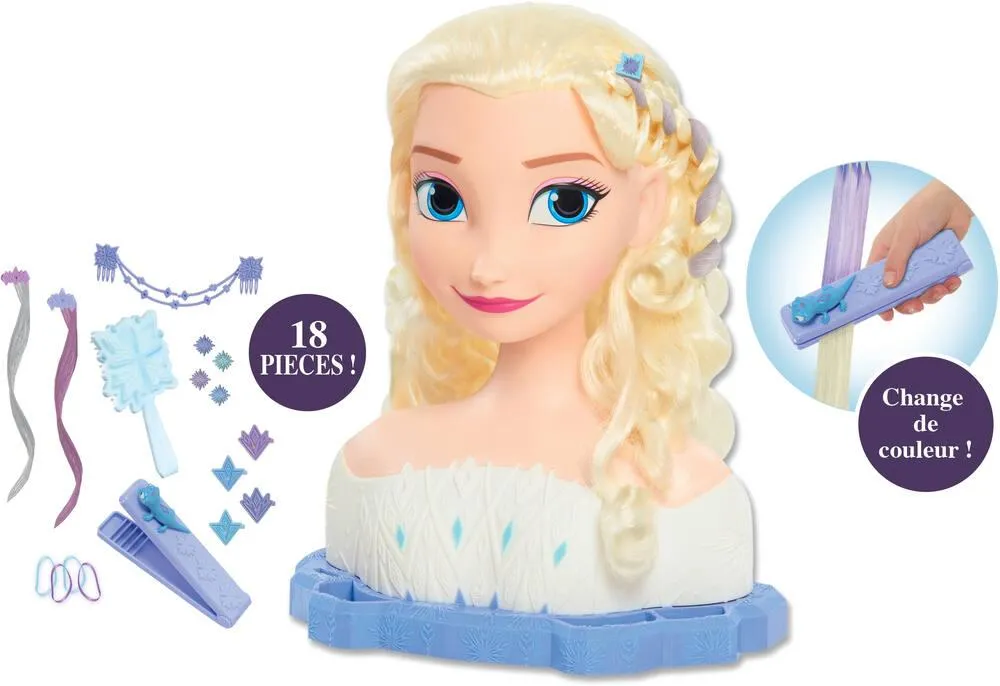 LA REINE DES NEIGES 2 - TETE A COIFFER DELUXE - ELSA