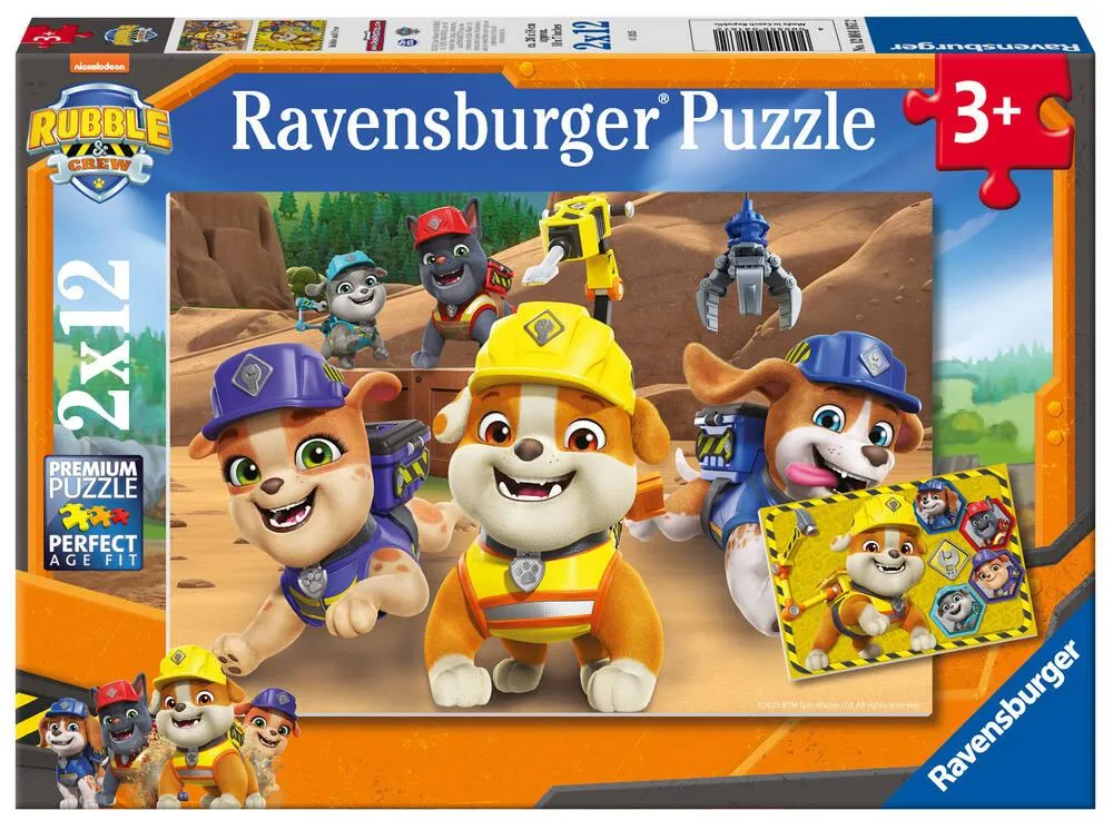 RUBBEN - PUZZ 2X12 PIECES  L'EQUIPE EN ACTION !