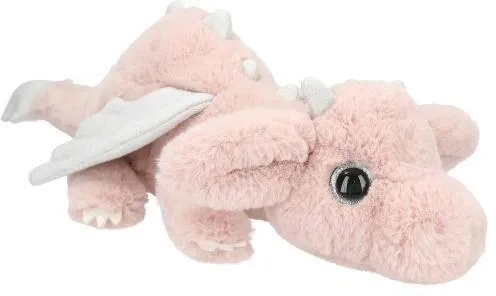 TOPMODEL PELUCHE DRAGON ROSE AVEC AILES ARGENTEES