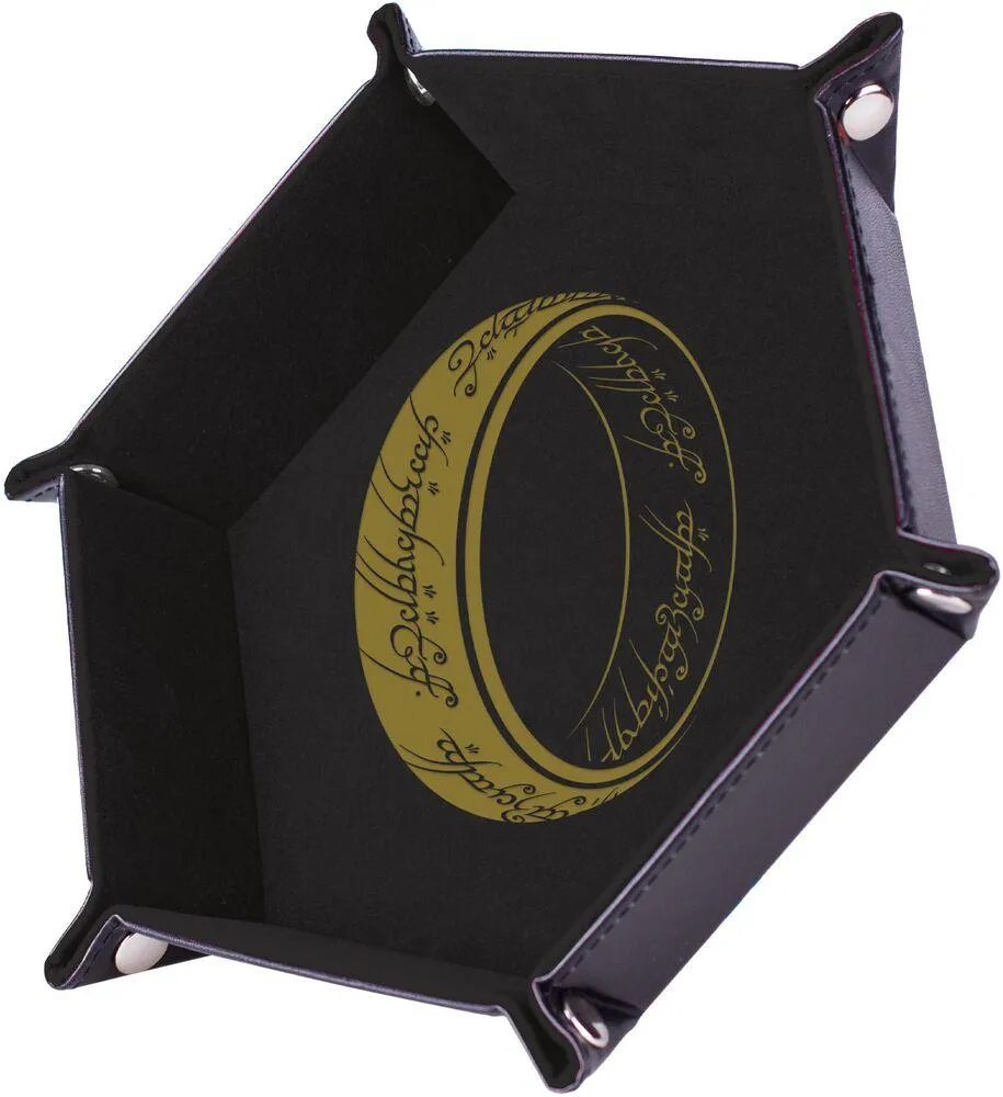 LE SEIGNEUR DES ANNEAUX – PISTE DE DES L’ANNEAU UNIQUE - 19 X 19 CM - CUIR ET VELOURS