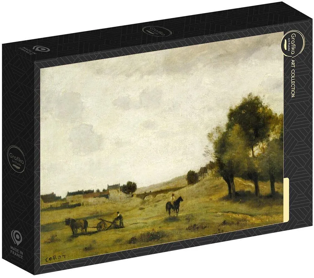 JEAN-BAPTISTE-CAMILLE COROT : VUE PRES D'EPERNON, 1850-1860