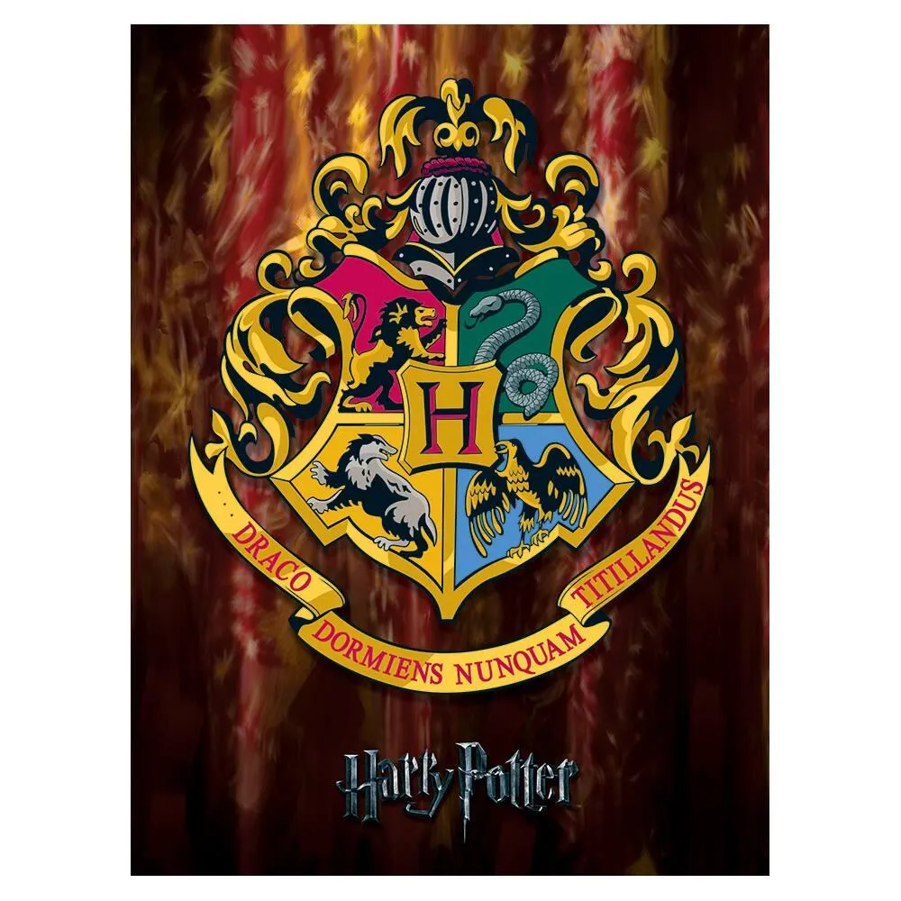 HARRY POTTER - TOILE IMPRIMEE BLASON HOGWARTS
