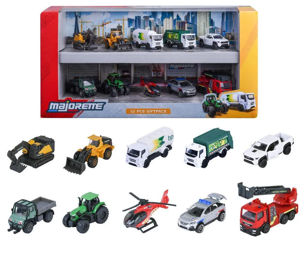 MAJORETTE CITY 10 PIECES  GIFTPACK