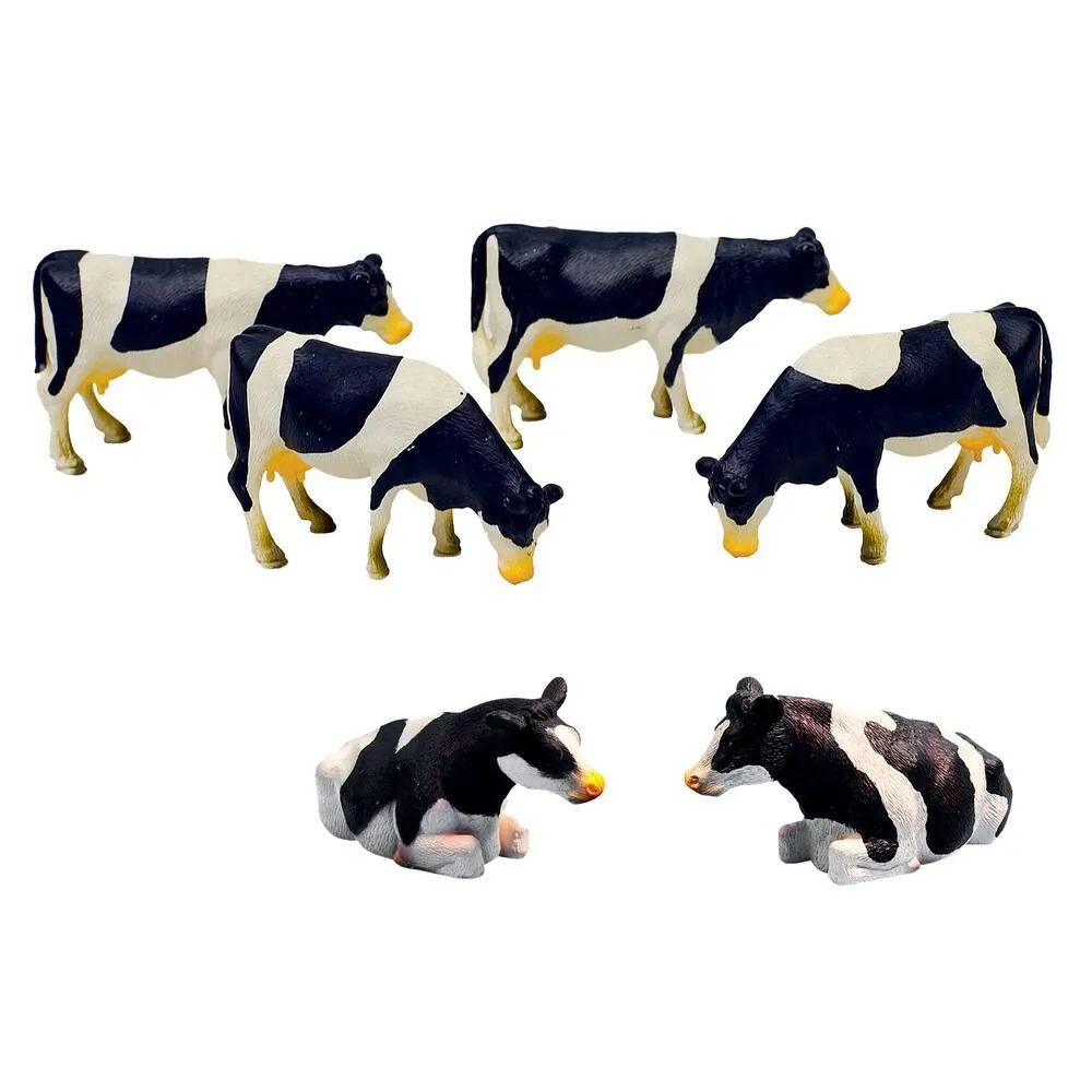 FIGURINES VACHES NOIRES ET BLANCHES