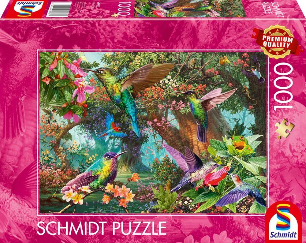 PUZZLE 1000 PIECES - JEU DE COULEURS DU COLIBRI