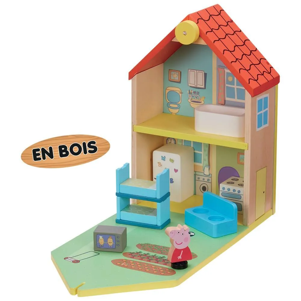 MAISON CLASSIQUE EN BOIS AVEC 1 PERSONNAGE