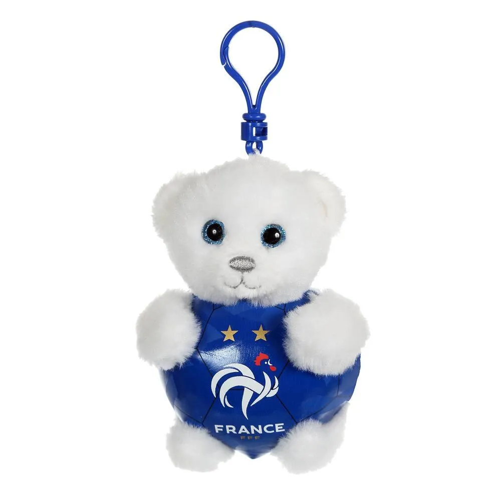 PORTE CLES PELUCHE OURS FFF 13 CM + T-SHIRT CLIP STRIP