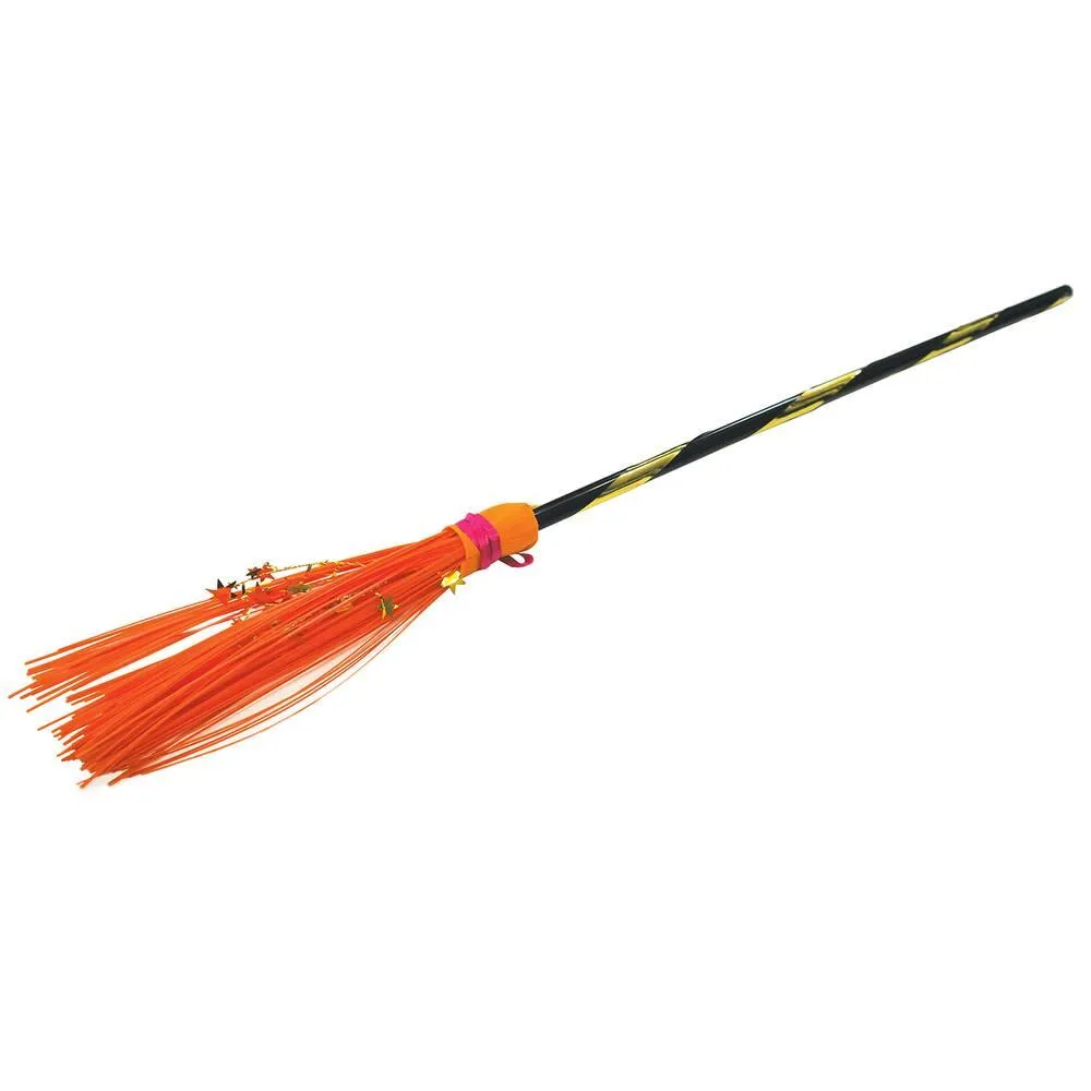 BALAI DE SORCIÈRE 98 CM ORANGE FLUO