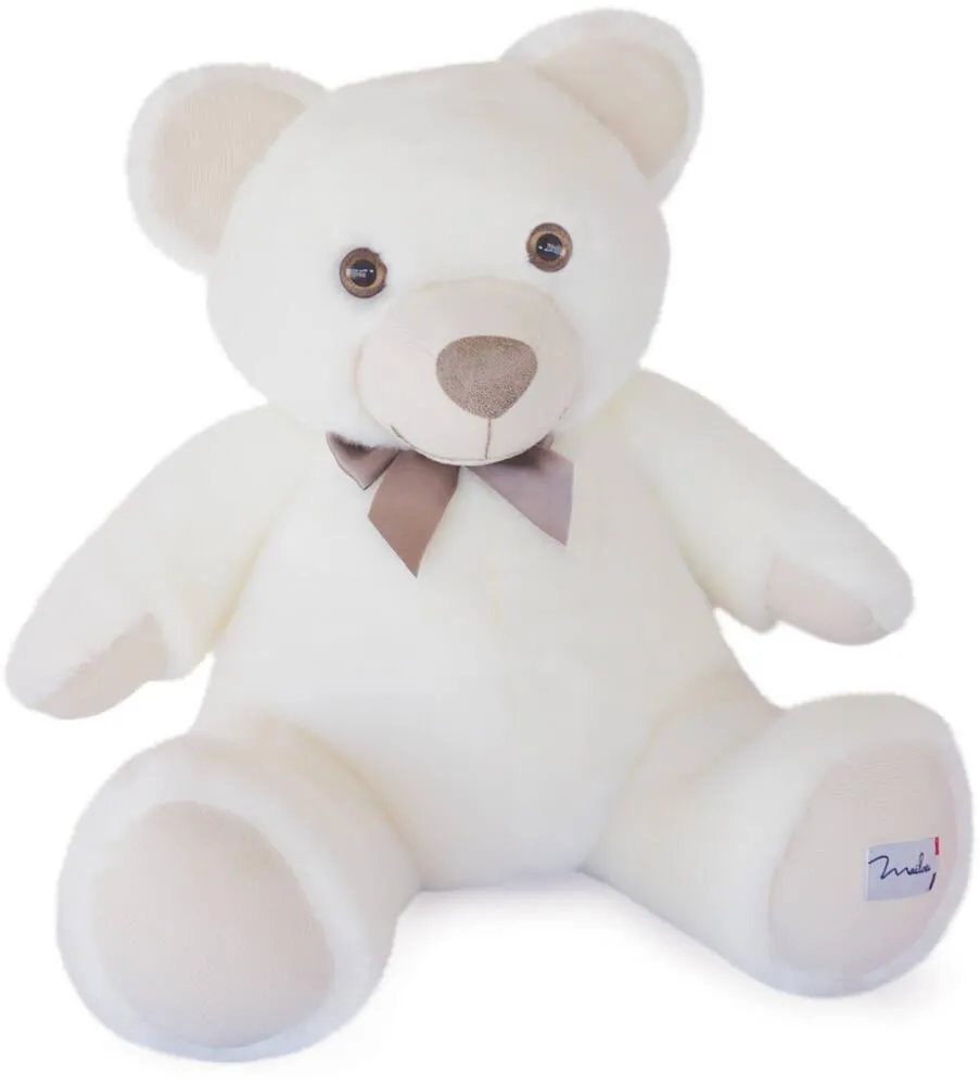 PELUCHE  L'OURS MAILOU COUTURE  55 CM - BLANC