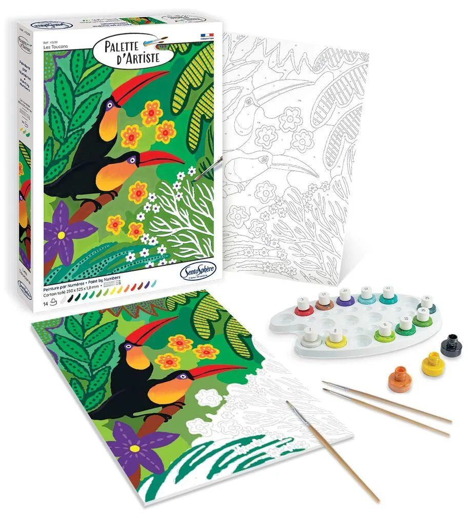 PALETTE D'ARTISTE LES TOUCANS