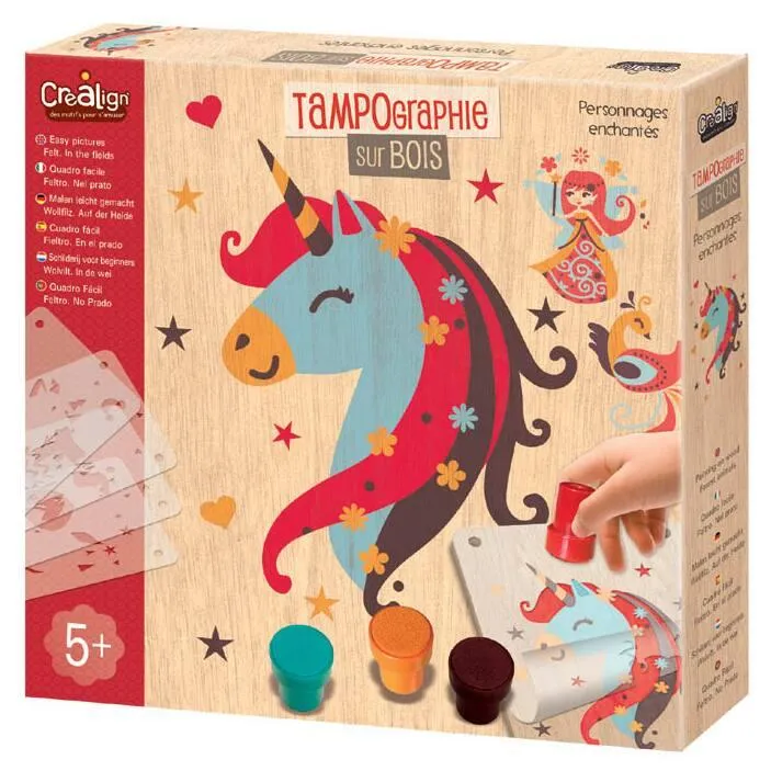 TAMPOGRAPHIE SUR BOIS - PERSONNAGES ENCHANTES