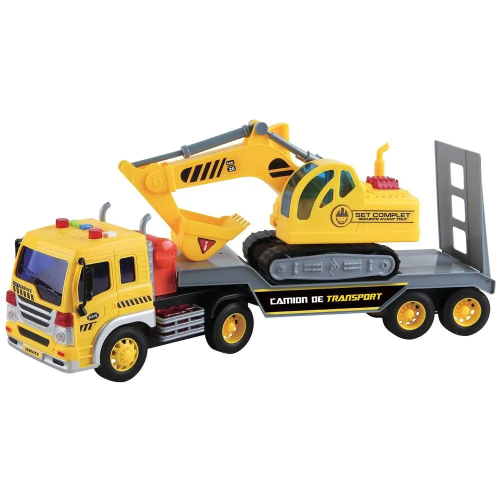 TRANSPORTEUR VEHICULE DE CHANTIER - CAMION MINIATURE 1:16