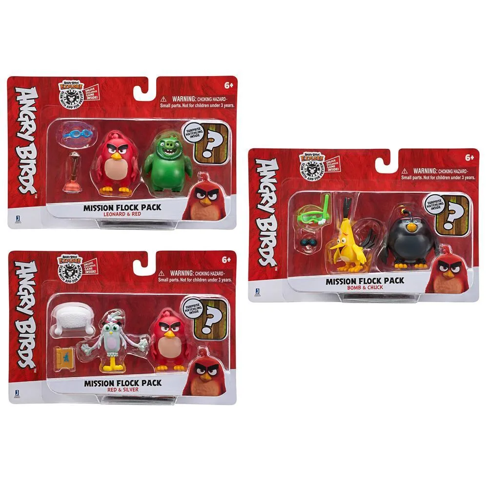 ANGRY BIRDS - 2 FIGURINES MISSION FLOCK