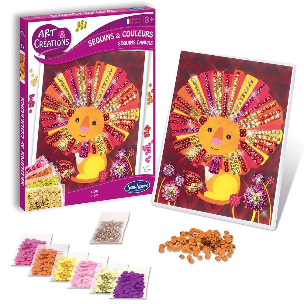 ART & CRÉATIONS SEQUINS & COLOURS - LION