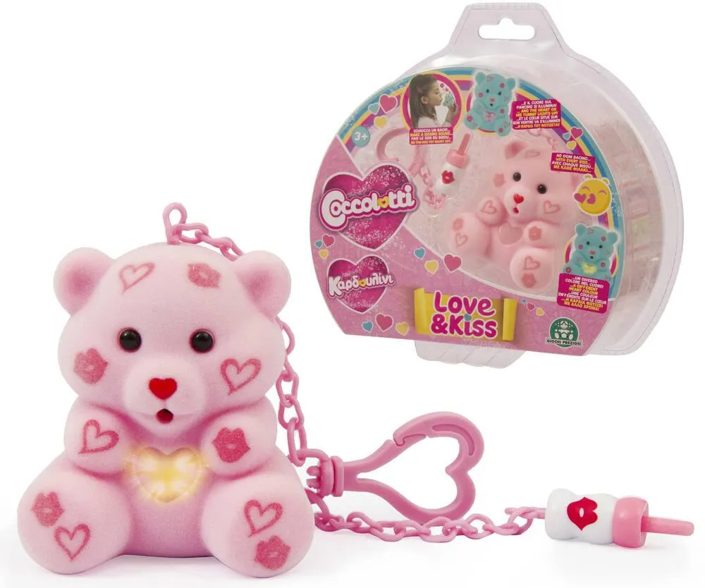 COCCOLOTTI - OURSON INTERACTIF LOVE ET KISS - ROSE