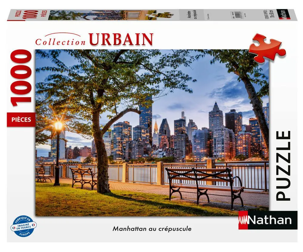 NATHAN PUZZLE 1000 PIECES  MANHATTAN AU CREPUSCULE