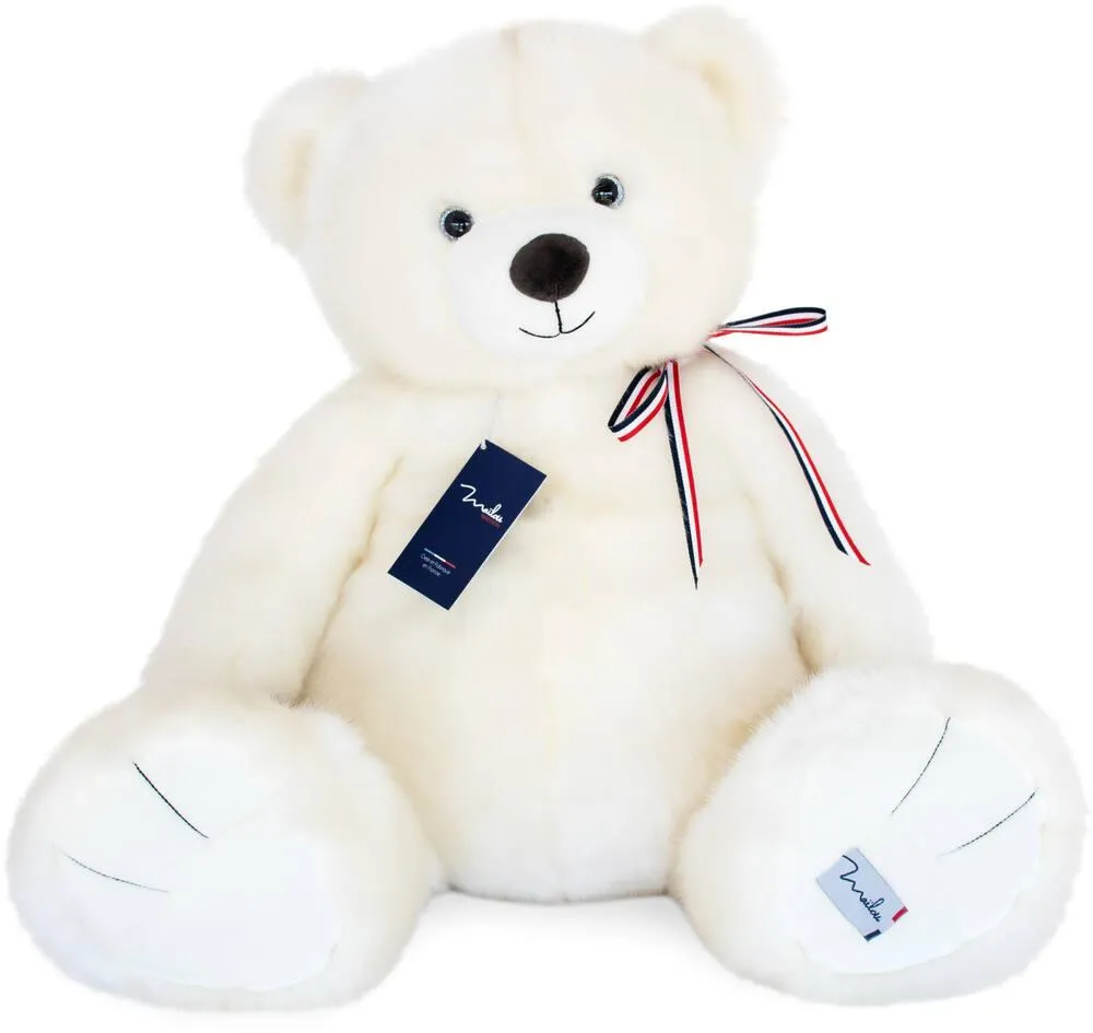 PELUCHE L'OURS MAILOU 65 CM - BLANC POUDRE