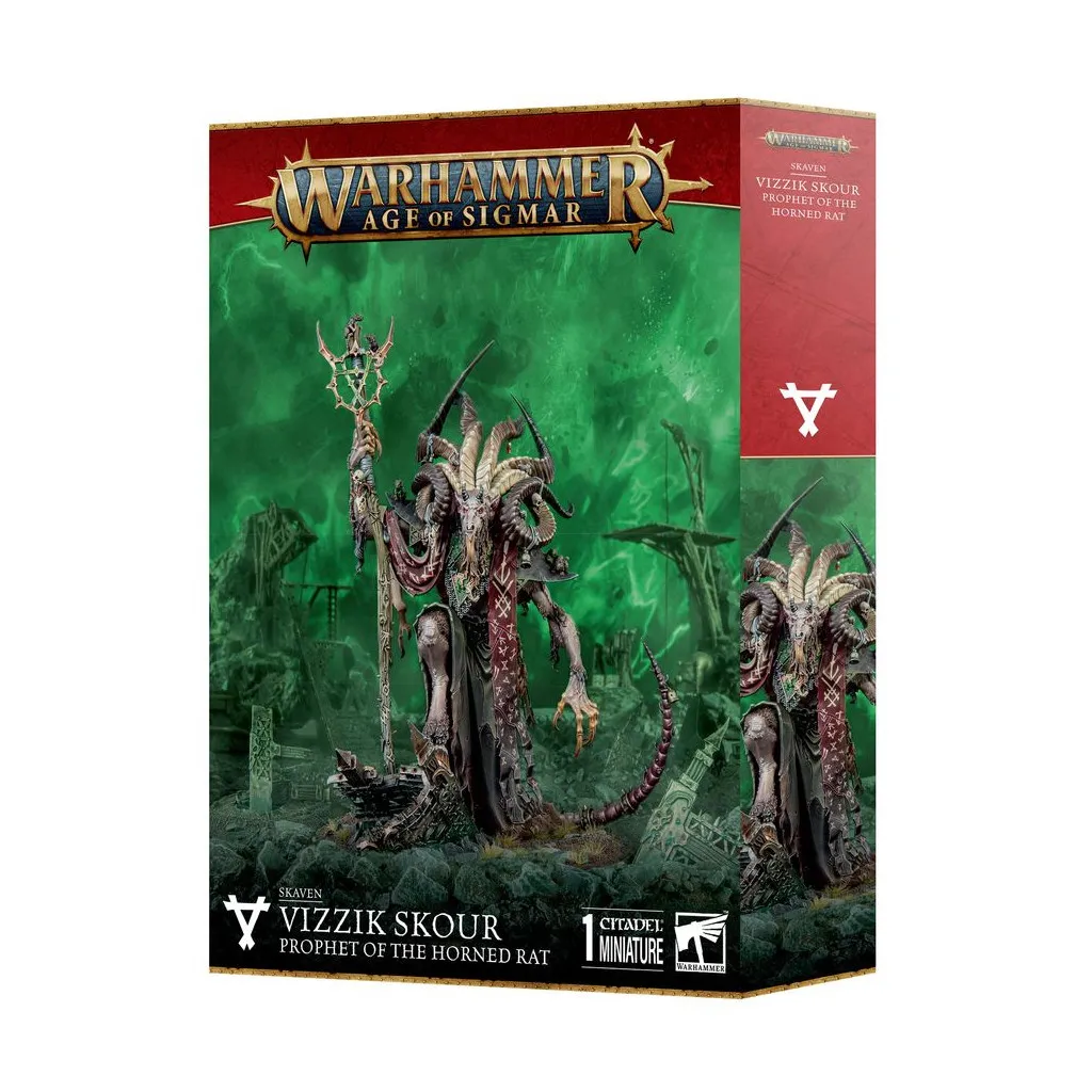 Age of Sigmar : Skavens - Vizzik Skour, Prophète du Rat Cornu