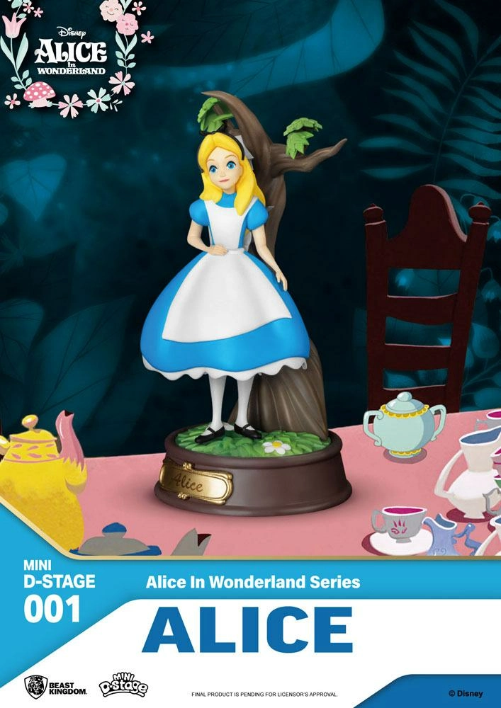 Alice au pays des merveilles statuette pvc mini diorama stage alice 10 cm