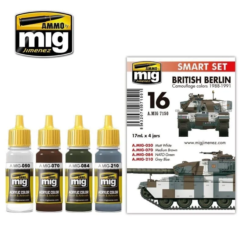 Set Peinture British Berlin Camouflage Ammo Mig - AMIG7150