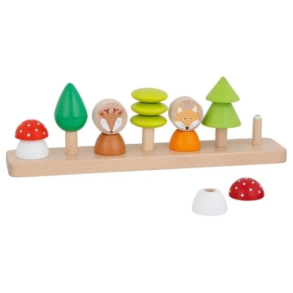 Assortir les formes et les couleurs les amis de la forêt