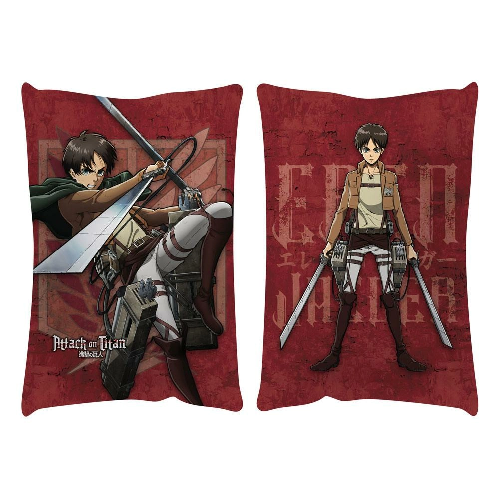 Attack on titan oreiller eren jaeger 50 x 35 cm
