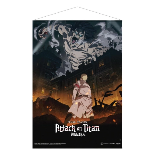 Attack on titan: the final season wallscroll part 1 key visual 1 50 x 70 cm