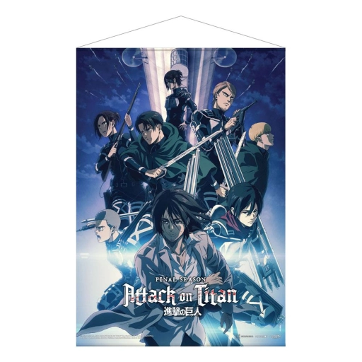 Attack on titan: the final season wallscroll part 1 key visual 2 50 x 70 cm