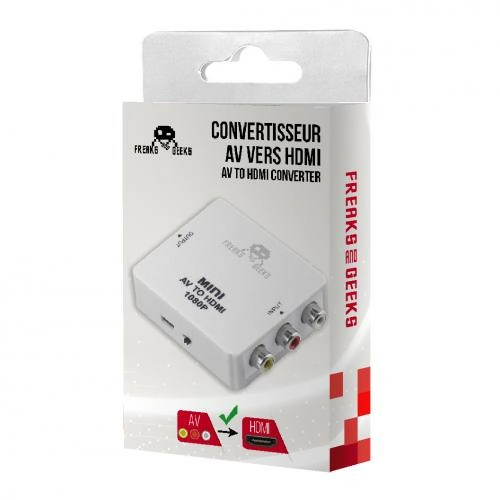 Av vers hdmi: convertisseur hdmi pour snes, megadrive, wii, game cube...