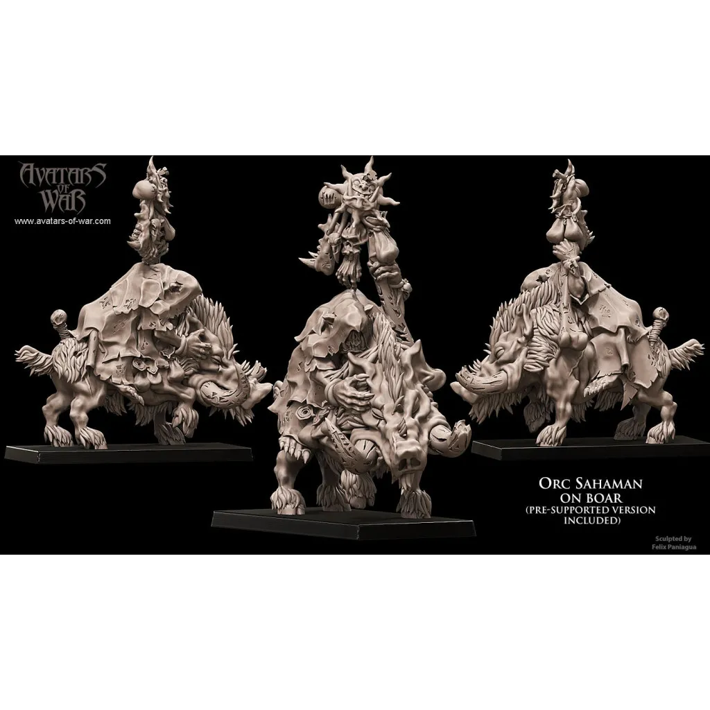 Avatars Of War - Chaman orc sur sanglier