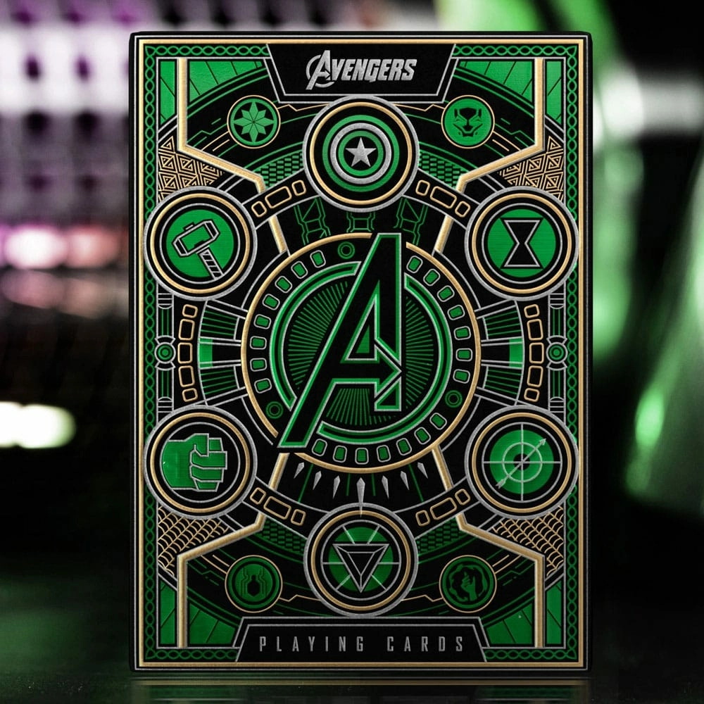 Avengers - the infinity saga jeu de cartes à jouer green version