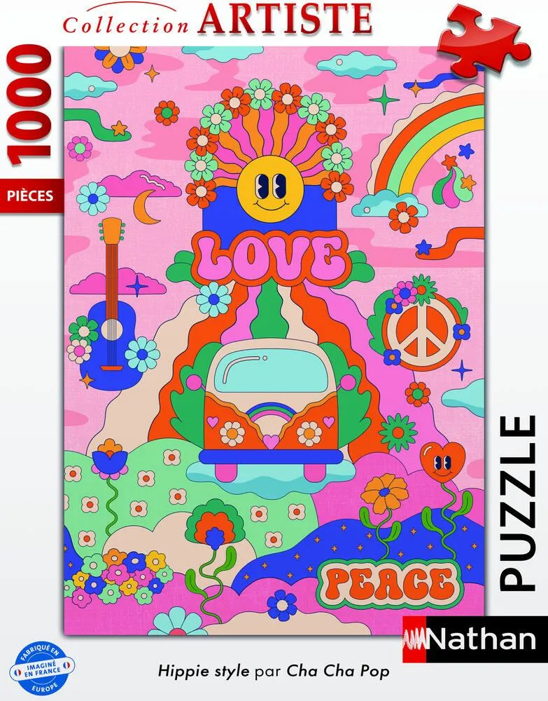 NATHAN PUZZLE 1000 PIECES  HIPPIE STYLE / CHA CHA POP