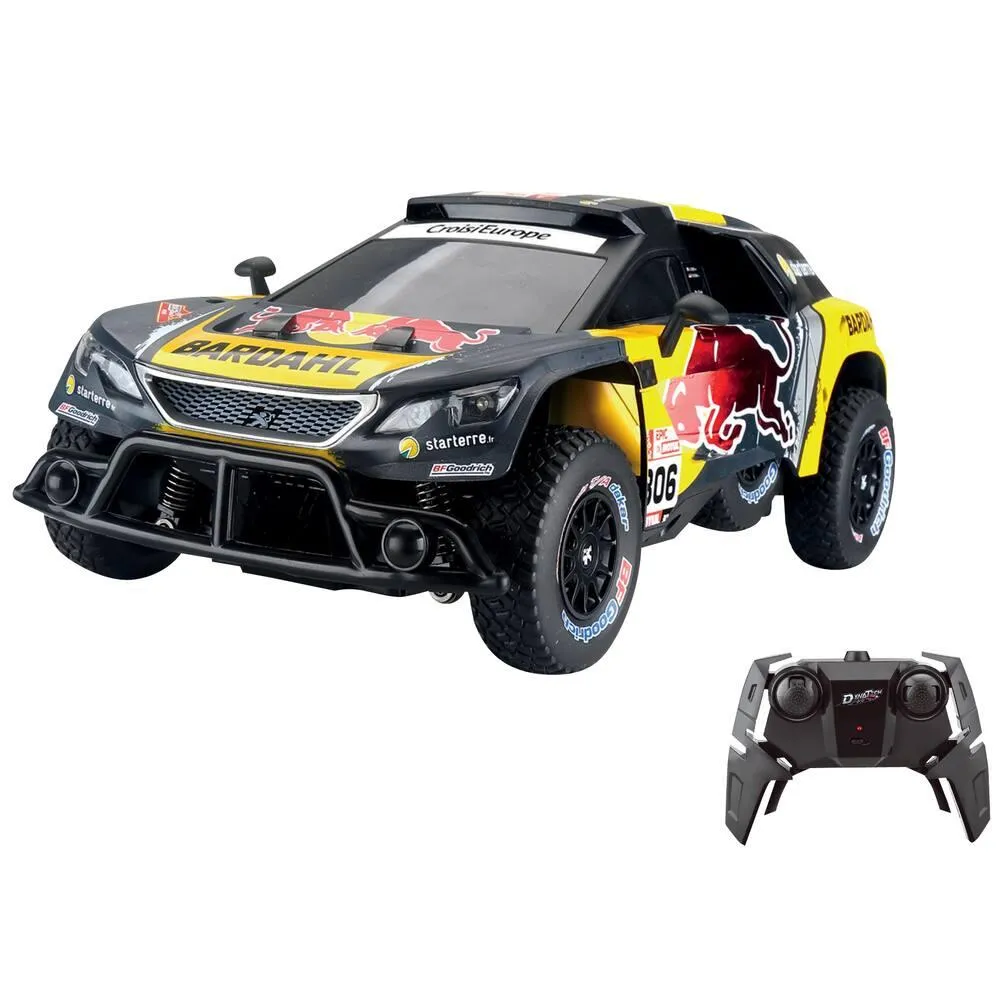 VOITURE RADIOCOMMANDE PEUGEOT 3008 DAKAR LOEB 2019 1:16