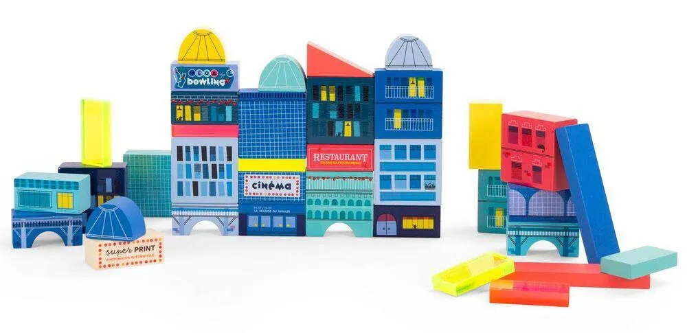 BLOCS DE CONSTRUCTION VILLE 51 PIECES AVENUE DU MOULIN