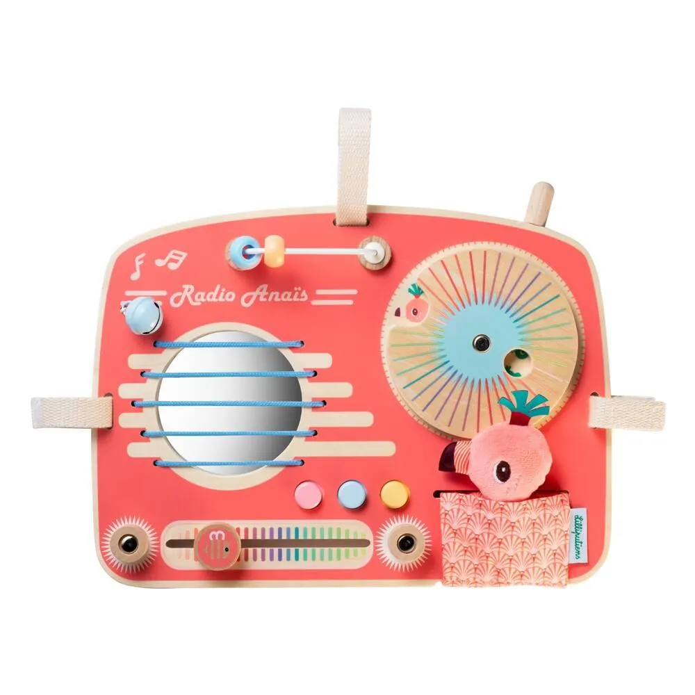 PANNEAU D'ACTIVITES EN BOIS RADIO