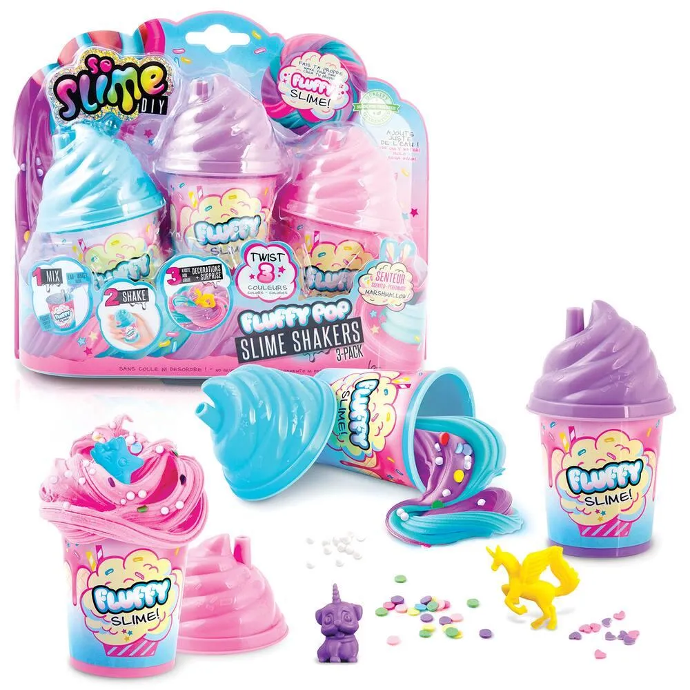 SLIME FLUFFY 3 SHAKERS DIY