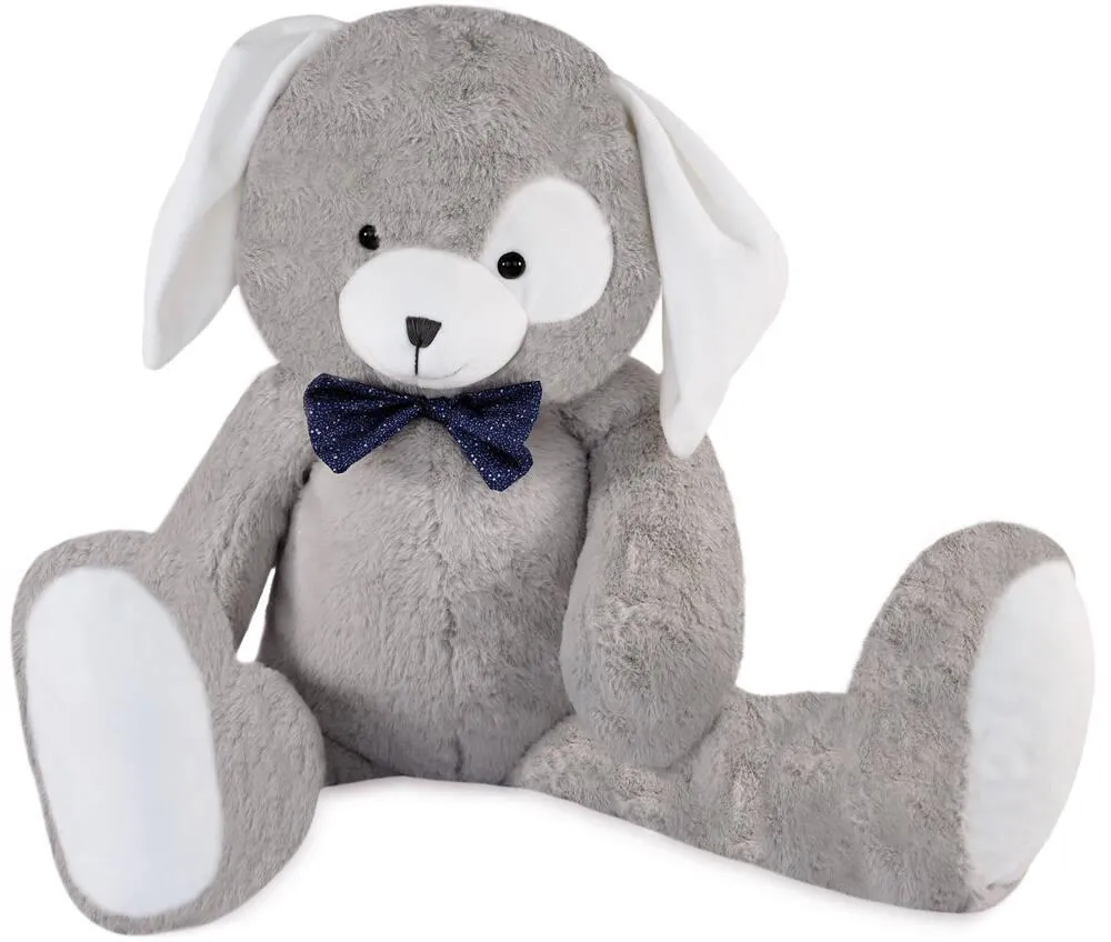 PELUCHE - GRISOU LE CHIEN - GRIS CLAIR 80CM