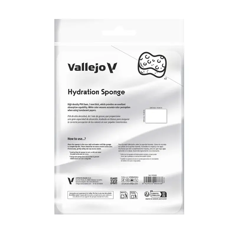 B90002 – Éponges d’hydratation - Vallejo