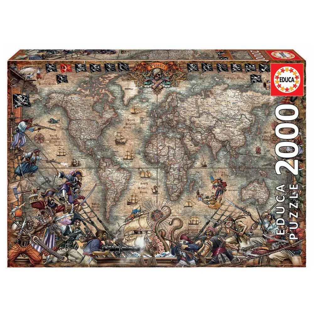 PUZZLE 2000 PIECES CARTE DES PIRATES