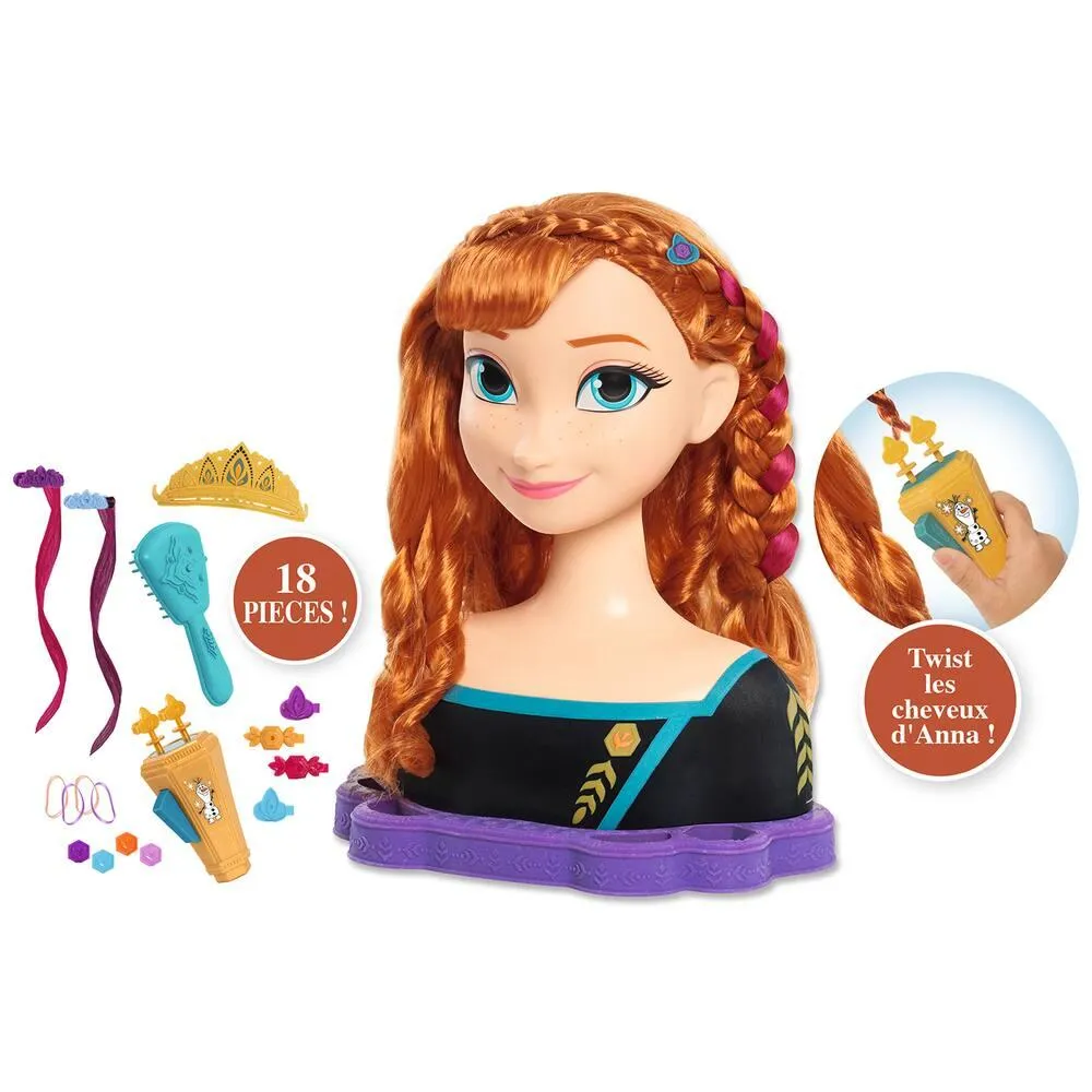 LA REINE DES NEIGES 2 - TETE A COIFFER DELUXE - ANNA
