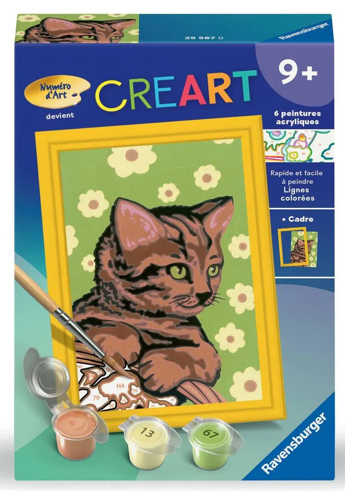 CREART KIDS  8X12CM  CHATON ET FLEURS