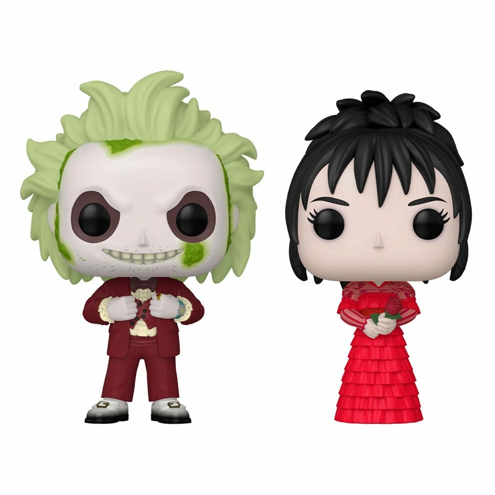 Beetlejuice 2 pack 2 pop! animation vinyl figurines beetlejuice & lydia deetz 9 cm
