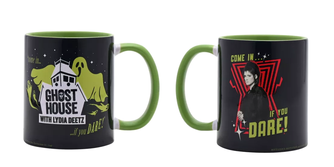 Beetlejuice - black&green - ghost house - mug interieur coloré