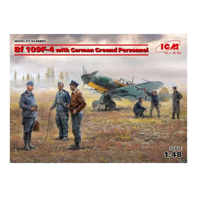 Bf 109F-4 avec personnel au sol. ICM 48805